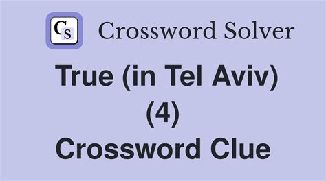 from tel aviv crossword clue